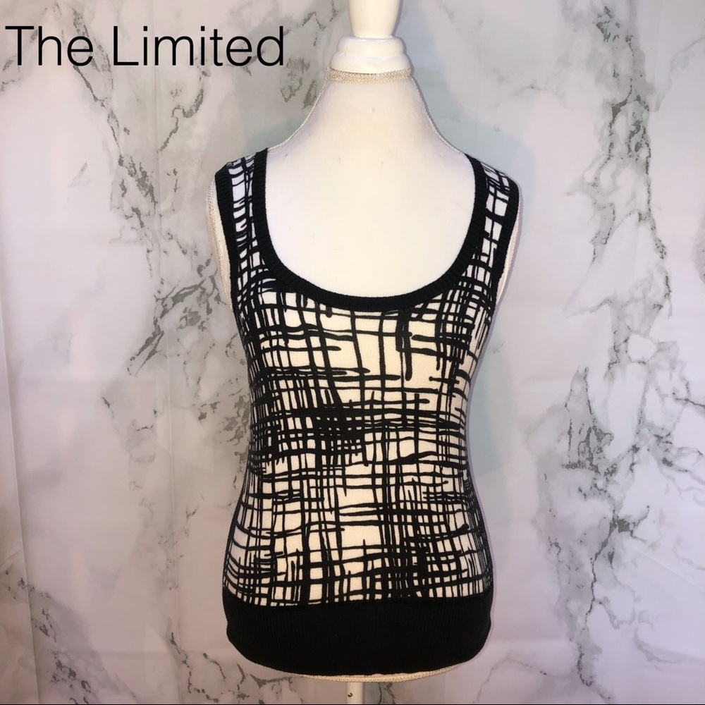 The Limited black/white vest